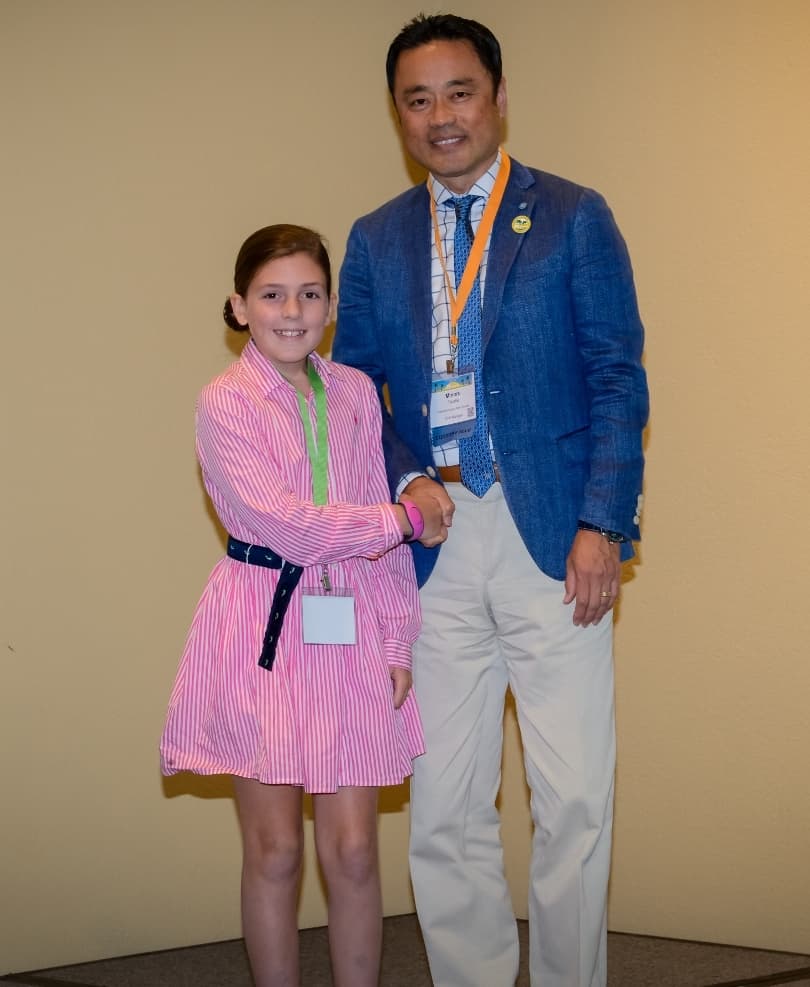 Josie en Kumon Noord-Amerika president, Minoru Tanabe