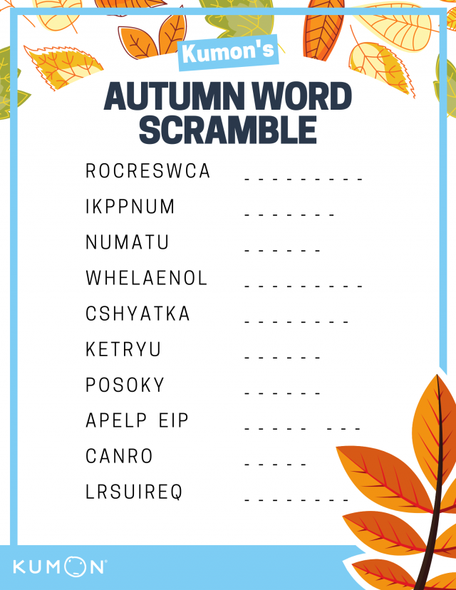 Printable Word Scramble - Printable World Holiday